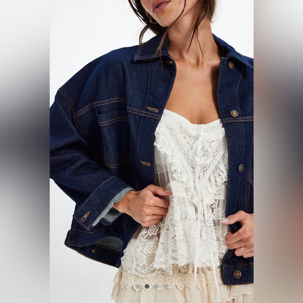 NWT FREE PEOPLE WE THE FREE OPAL SWING DENIM JACKET